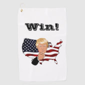 TRUMP Win! Golfhanddoek (Voorkant)
