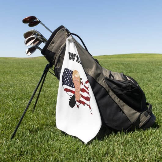 TRUMP Win! Golfhanddoek (Groen)