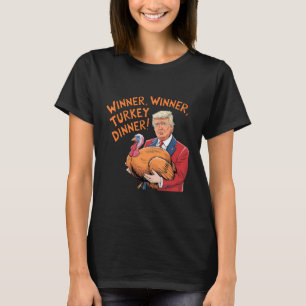 Trump Winnaar Grappige Winnaar Kalkoen Diner Dankz T-shirt