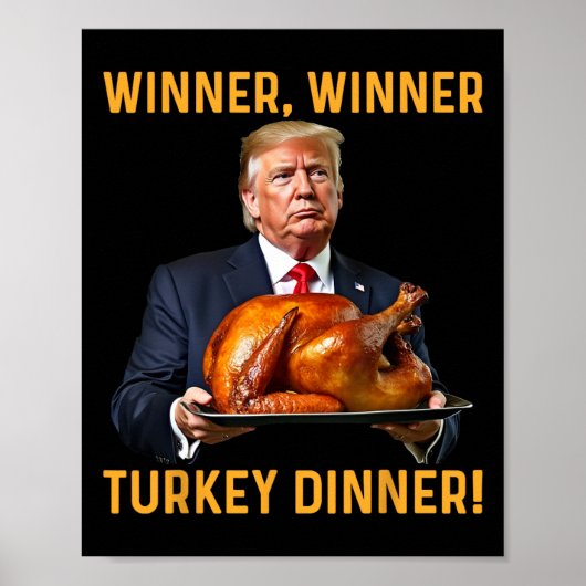 Trump Winnaar Turkije Diner Thanksgiving Hum Poster (Voorkant)