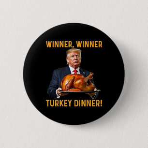 Trump Winnaar Turkije Diner Thanksgiving Hum Ronde Button 5,7 Cm