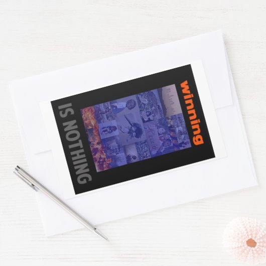 Trump winnen (is niets) rechthoekige sticker (Envelop)