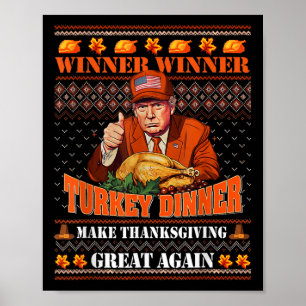 Trump Winner Grappige Winnaar Turkije Diner Thanks Poster