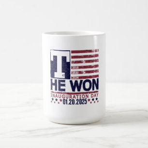 Trump Wint 2024 20 Januari 2025 Inauguratie Dag Koffiemok