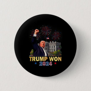 Trump Wint 2024 President 47e Van Witte Huis Donal Ronde Button 5,7 Cm