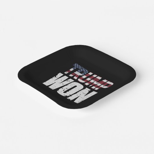 Trump wint 47e President in 2024 Papieren Bordje (Gebogen)