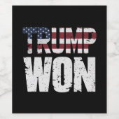 Trump wint 47e President in 2024 Wijn Etiket (Enkel label)