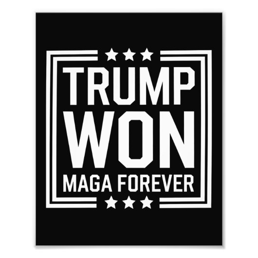 Trump wint 47e verkiezing van het Amerikaanse Pres Foto Afdruk (Voorkant)