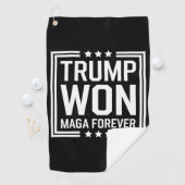 Trump wint 47e verkiezing van het Amerikaanse Pres Golfhanddoek (Insitu)