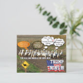 Trump wint briefkaart (Staand voorkant)