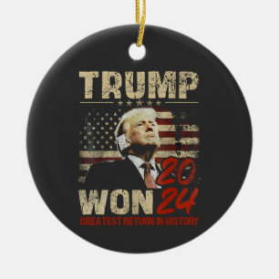 Trump wint grootste terugkeer in 2024 in de geschi keramisch ornament