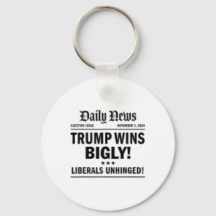 Trump wint grote kop Trump wint 2024 Trump VI Sleutelhanger