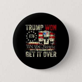 Trump Wint Kom Er Overheen 2025 7 Ronde Button 5,7 Cm