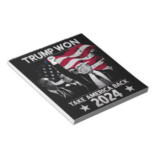 Trump wint opnieuw en neemt Amerika terug in 2024 Notitieblok