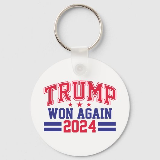 Trump wint opnieuw in 2024 sleutelhanger (Voorkant)