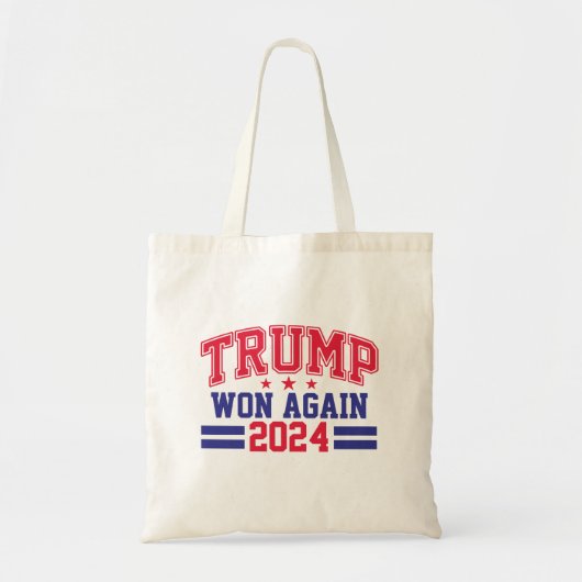Trump wint opnieuw in 2024 tote bag (Voorkant)