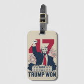 Trump wint opnieuw President 47 2024 Bagagelabel (Voorkant (verticaal))