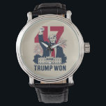 Trump wint opnieuw President 47 2024 Horloge<br><div class="desc">Trump wint opnieuw President 47e Amerikaanse vlag 2024</div>
