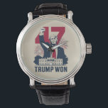 Trump wint opnieuw President 47 2024 Horloge<br><div class="desc">Trump wint opnieuw President 47e Amerikaanse vlag 2024</div>