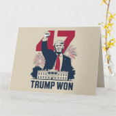Trump wint opnieuw President 47 2024 Kaart (Gele Bloem)