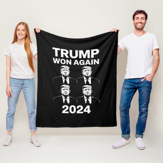Trump wint opnieuw verkiezingsdag 2024 47 fleece deken (In situ)