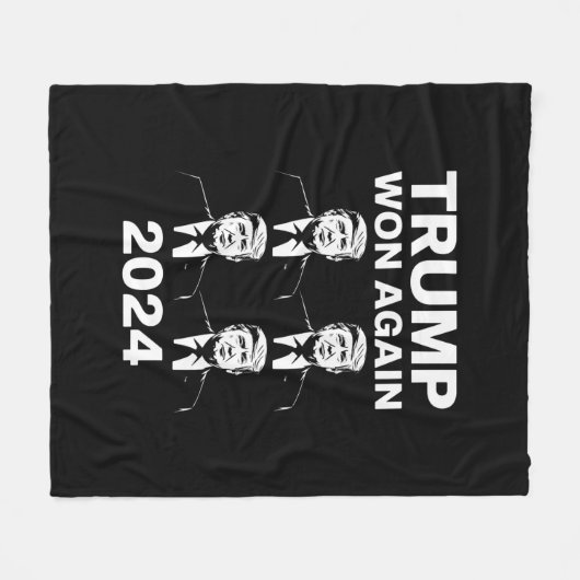 Trump wint opnieuw verkiezingsdag 2024 47 fleece deken (Voorkant (Horizontaal))