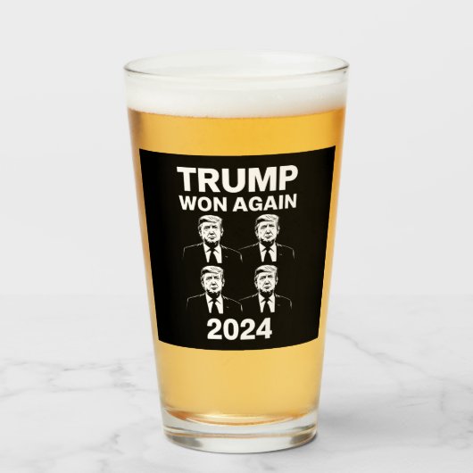 Trump wint opnieuw verkiezingsdag 2024 47 glas (Voorkant gevuld)