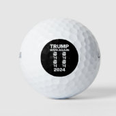 Trump wint opnieuw verkiezingsdag 2024 47 golfballen (Voorkant)
