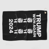 Trump wint opnieuw verkiezingsdag 2024 47 golfhanddoek (Horizontaal)