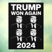 Trump wint opnieuw verkiezingsdag 2024 47 raamsticker (Vel 3)