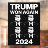 Trump wint opnieuw verkiezingsdag 2024 47 raamsticker (Vel 2)
