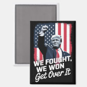 Trump wint overwinning Trump 47e President Magneet (Voorkant / Achterkant)