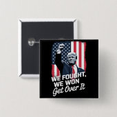 Trump wint overwinning Trump 47e President Vierkante Button 5,1 Cm (Voorkant /achterkant)