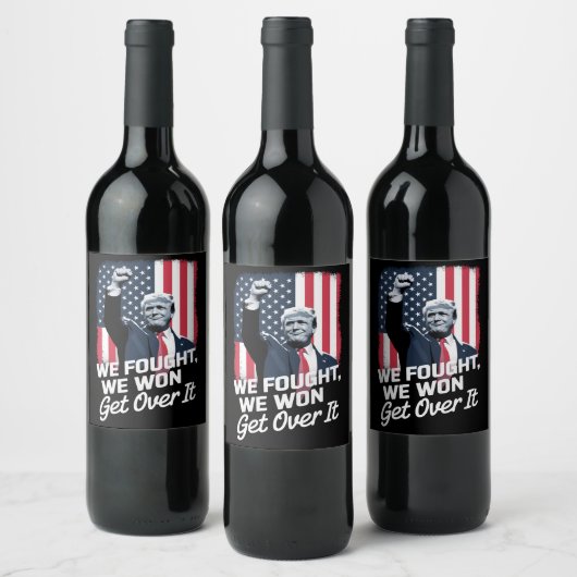 Trump wint overwinning Trump 47e President Wijn Etiket (Flessen)