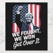 Trump wint overwinning Trump 47e President Wijn Etiket (Enkel label)