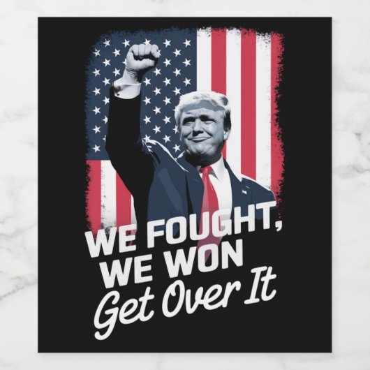 Trump wint overwinning Trump 47e President Wijn Etiket (Enkel label)