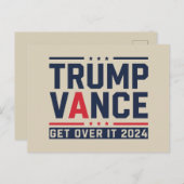 Trump wint President Trump Vance in 2024 Briefkaart (Voorkant / Achterkant)