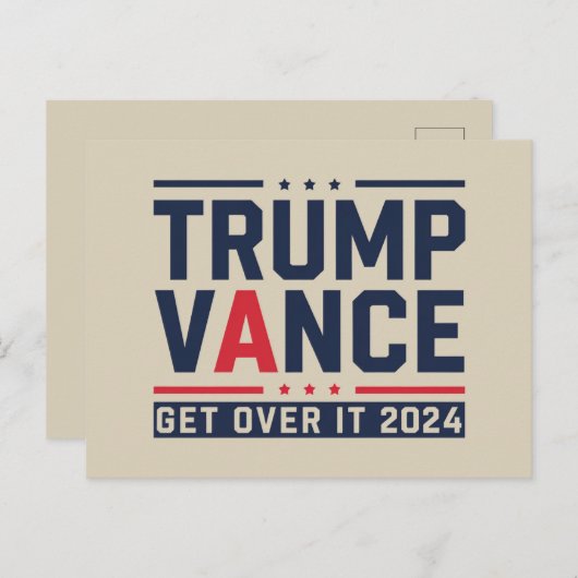 Trump wint President Trump Vance in 2024 Briefkaart (Voorkant / Achterkant)