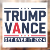 Trump wint President Trump Vance in 2024 Raamsticker (Vel 2)
