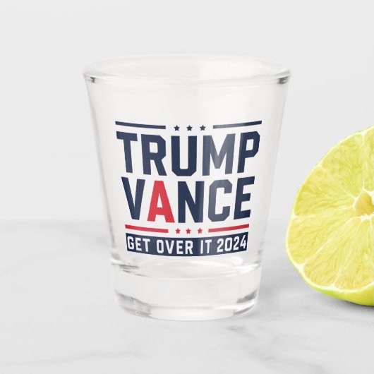Trump wint President Trump Vance in 2024 Shot Glas (Voorkant)