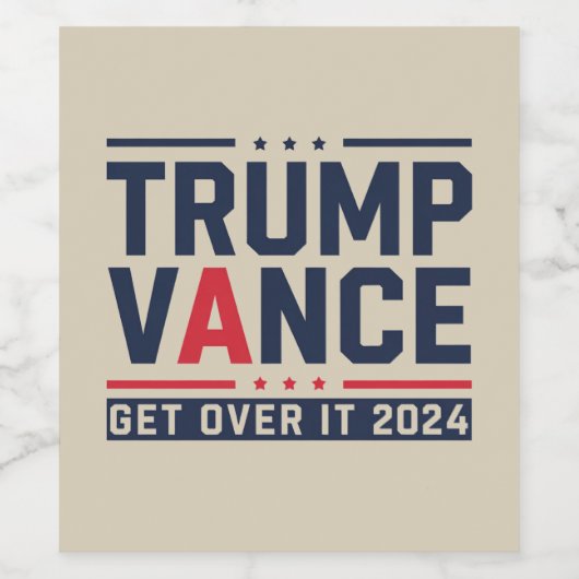 Trump wint President Trump Vance in 2024 Wijn Etiket (Enkel label)