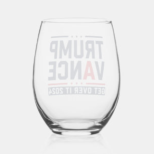 Trump wint President Trump Vance in 2024 Wijnglas Zonder Voet