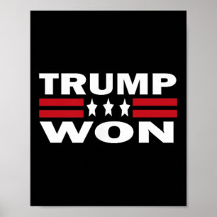 Trump wint Trump afvalbeheer Grappige vuilnisbak Poster