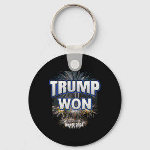 Trump Wint Trump Overwinning 2025 Verkiezingsvieri Sleutelhanger