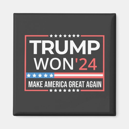 Trump wint, Trump wint 45 47 Magneet (Voorkant)
