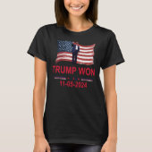 Trump wint verkiezingen 2024 Trump wint verkiezing T-shirt (Voorkant)