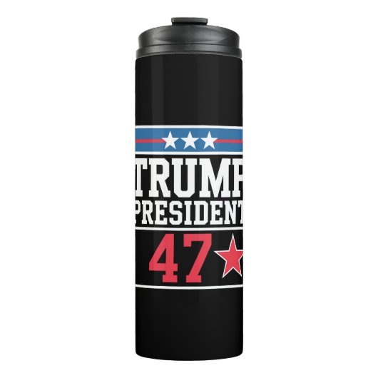Trump wint verkiezingen 2024 Trump wint verkiezing Thermosbeker (Voorkant)