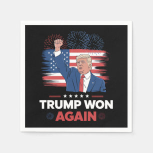Trump Wint Weer President 47 USA Vintage Servet