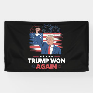 Trump Wint Weer President 47 USA Vintage Spandoek