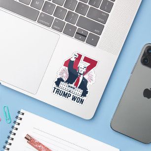Trump Wint Weer Verkiezingen 2024 President 47e  Sticker